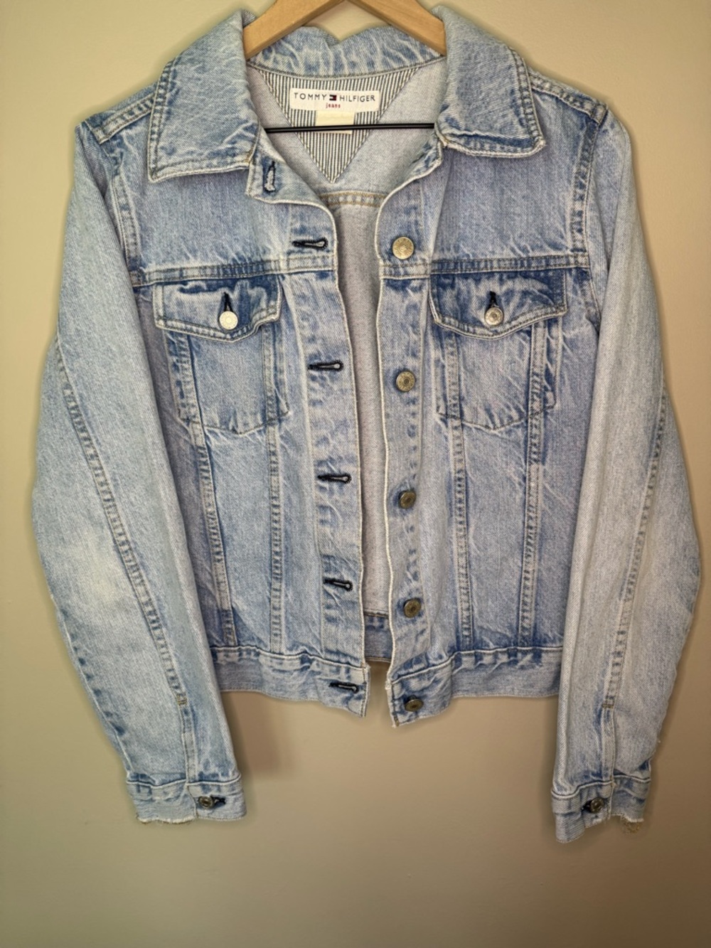Tommy Hilfiger Light Wash Blue Denim Jean Jacket